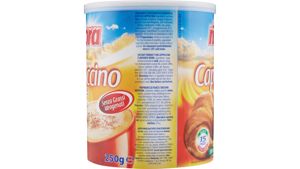 Ristora cappuccino istantaneo barattolo - gr.250