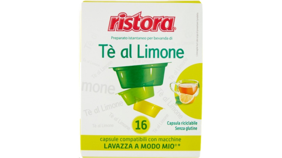 Ristora Tè al Limone 16 Capsule compatibili Lavazza A Modo Mio...