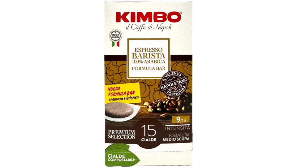 Kimbo Espresso Barista 100% Arabica Formula Bar 15 Cialde...