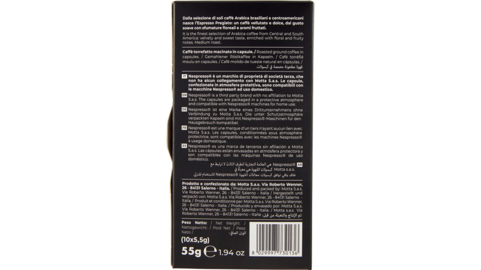 caffè motta Espresso Pregiato Capsule in Alluminio Compatibili...