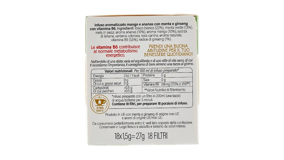 Twinings Benessere Energia Infuso Aromatizzato Mango e Ananas...