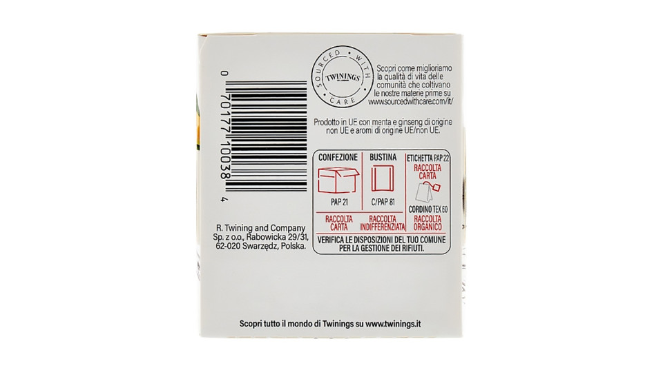 Twinings Benessere Energia Infuso Aromatizzato Mango e Ananas...