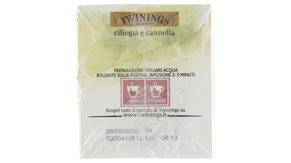Twinings Infuso Aromatizzato Ciliegia e Cannella 20 x 2 g