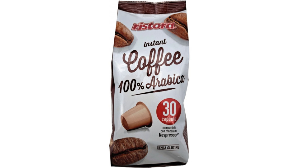 Ristora instant coffe 100% arabica 30 caps