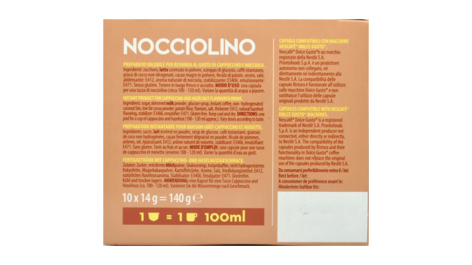 Ristora nocciolino capsule pz.10