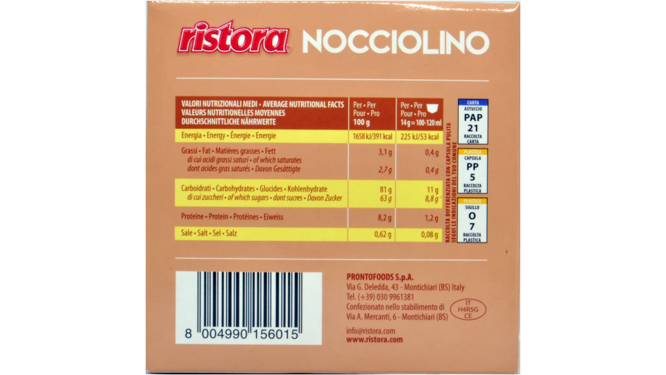 Ristora nocciolino capsule pz.10