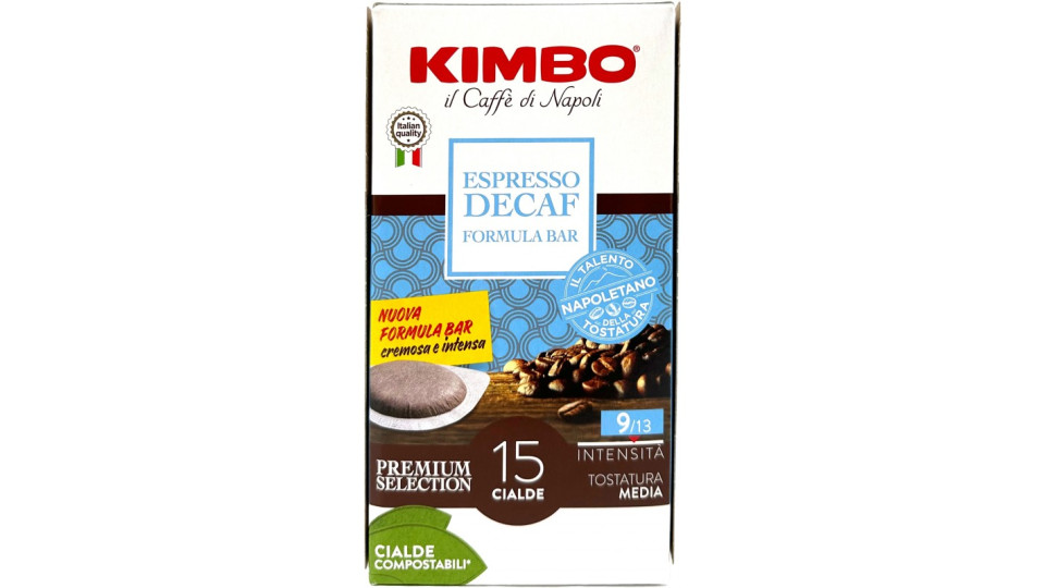 Kimbo Espresso Decaf Formula Bar 15 Cialde Compostabili* 109.5 g