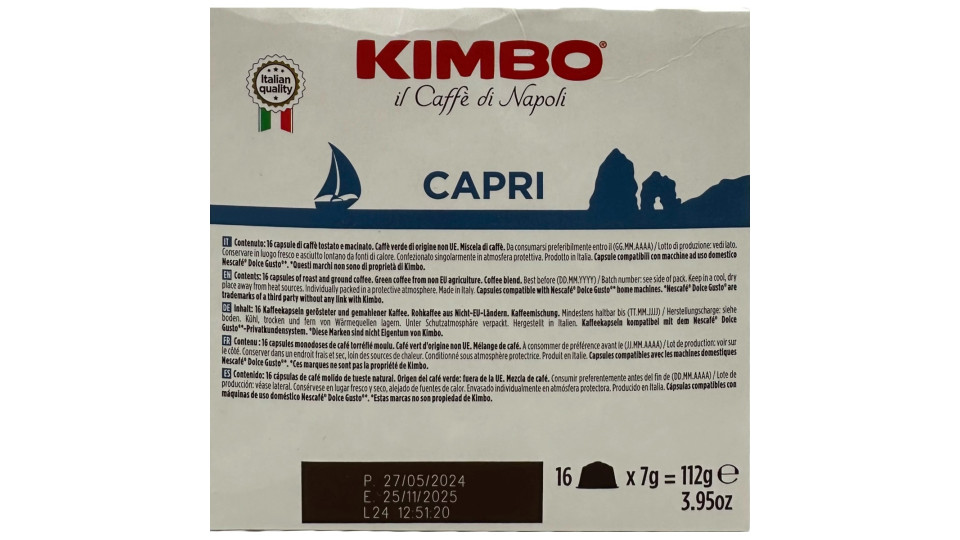 Kimbo caps capri x16