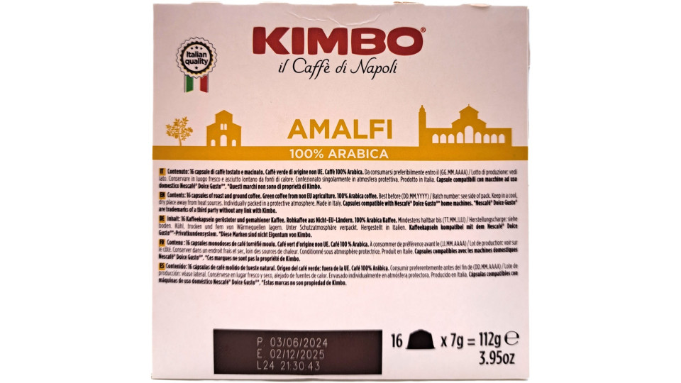 Kimbo caps amalfi x16
