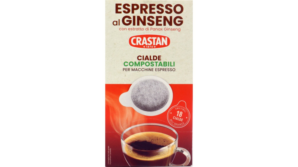 Crastan Espresso al Ginseng Cialde Compostabili per Macchine...
