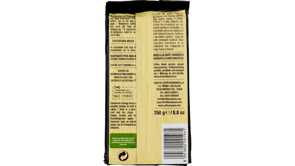 Caffè Vergnano Gran aroma macinato 250 g