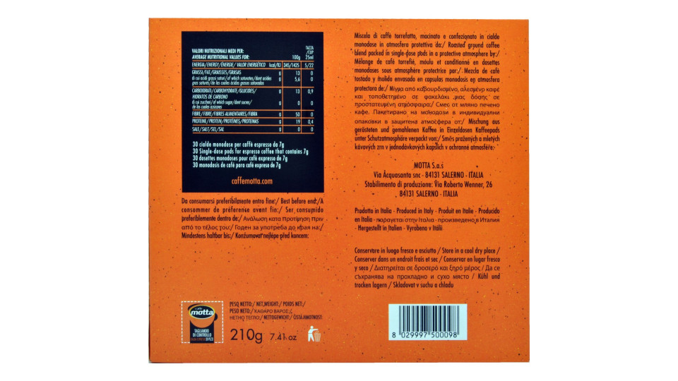 Motta caffe in cialde espresso originale pz.30