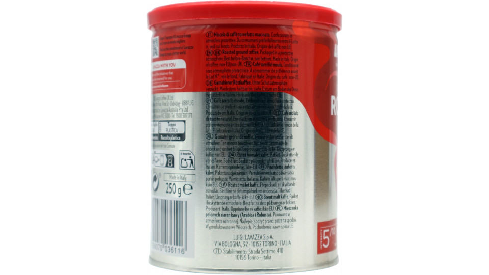 Lavazza caffe rossa gr.250 latta