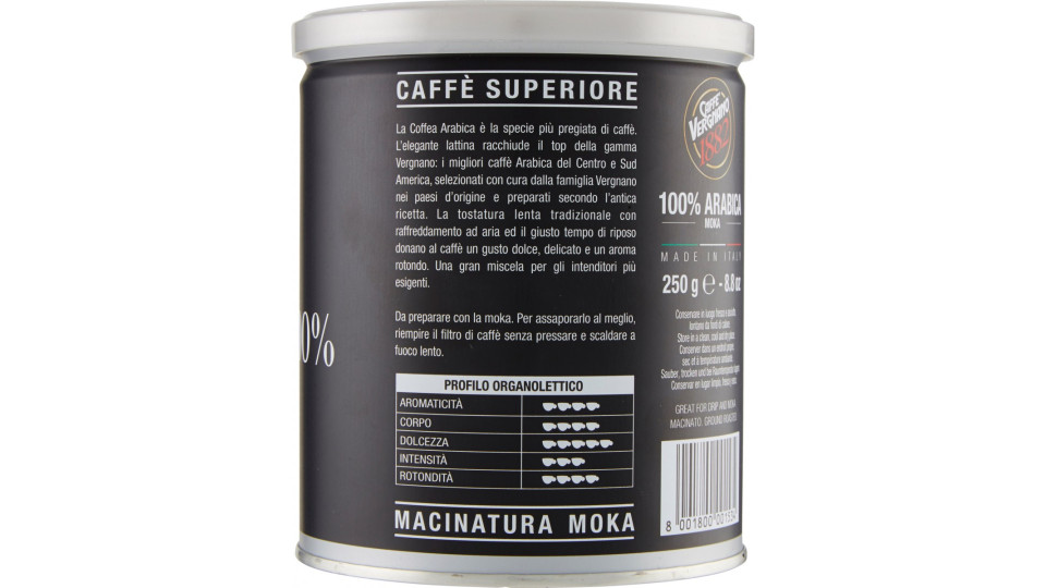Caffè Vergnano 1882 Arabica 100% macinato Moka 250 g