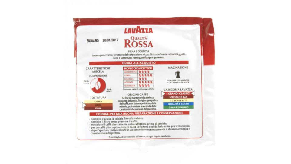 Lavazza caffe rossa - gr.250 x2