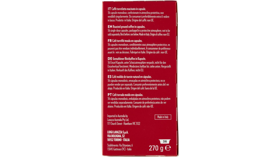 Lavazza A Modo Mio Espresso Passionale 36 Capsule 270 g