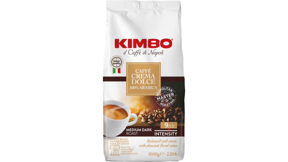 Kimbo crema caffe dolce 100% arabica kg.1
