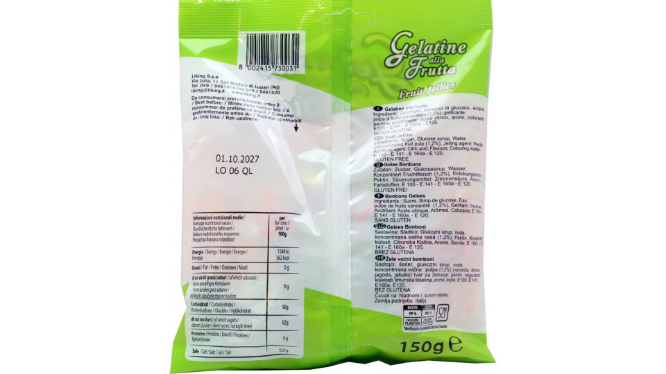 Liking gelatine frutta gr.150