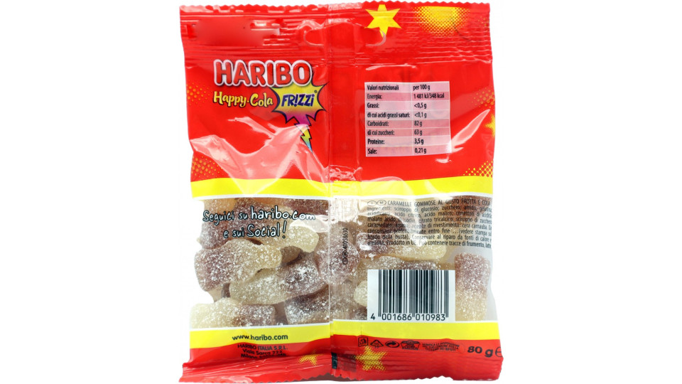 Haribo busta happy cola frizzi gr.80