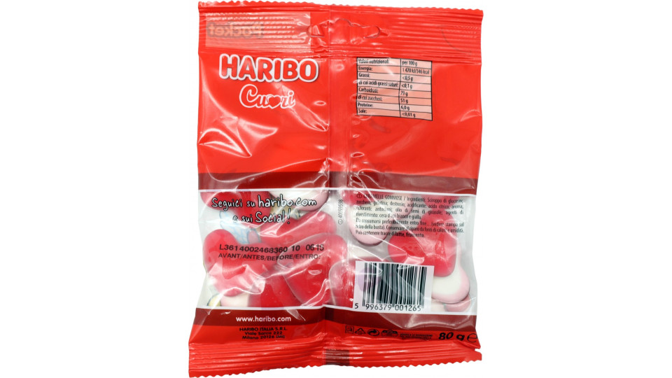 Haribo busta cuori gr.80