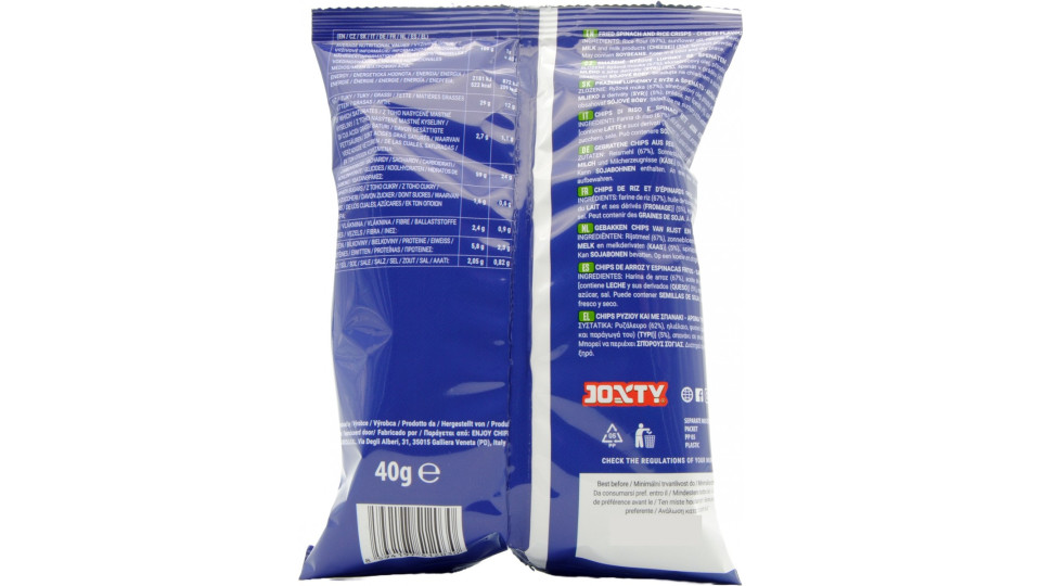 Joxty chips riso fritte spinaci e formaggio gr.40