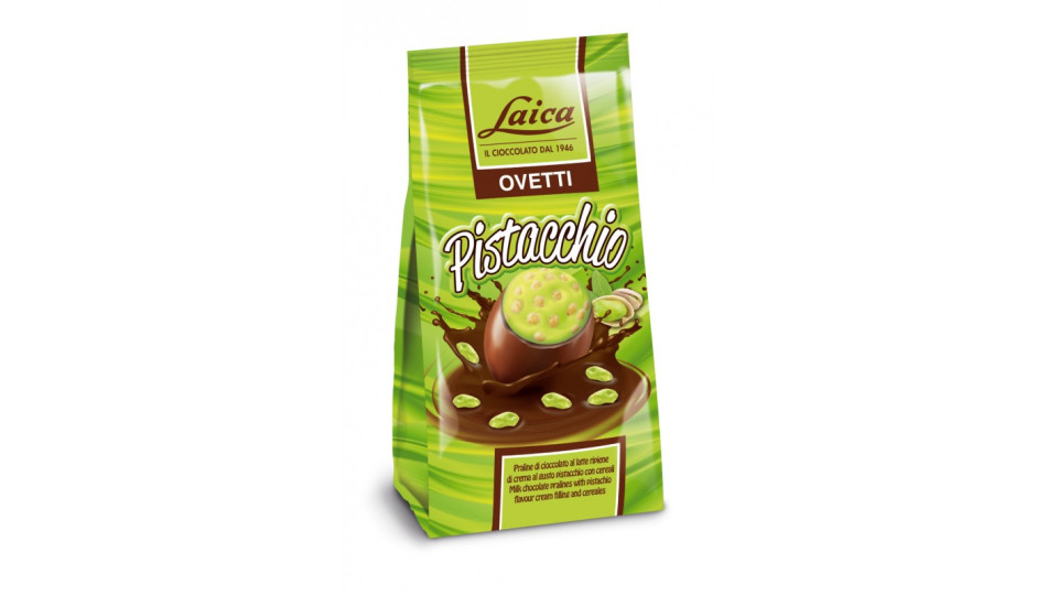 Laica ovetti cioccolato pistacchi e cereali gr.120