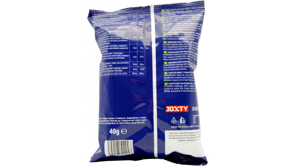 Joxty chips riso fritte pomodoro e pesto gr.40