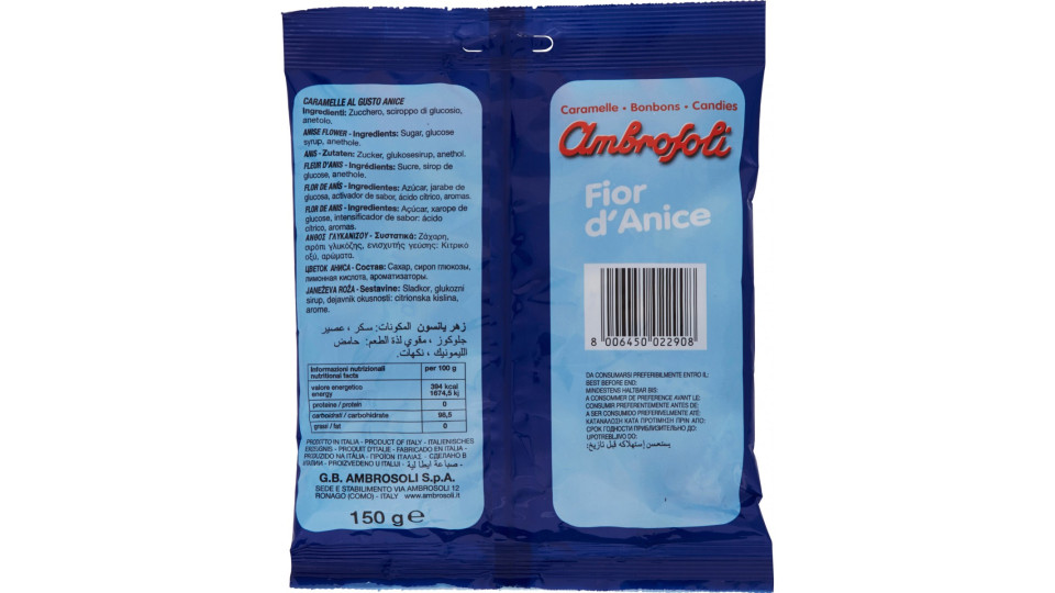 Ambrosoli caramelle fior anice - gr.150