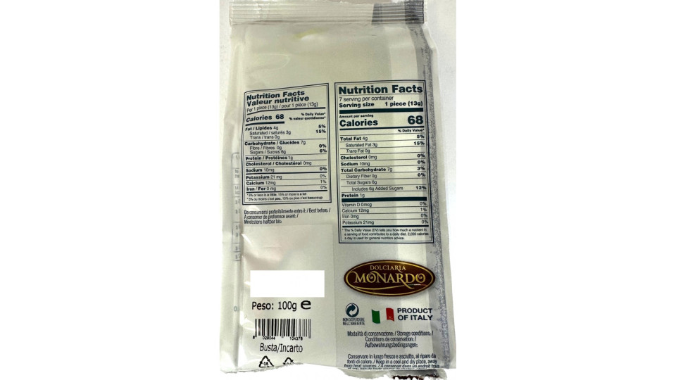 Monardo praline di cioccolato gusti assortiti busta gr.100