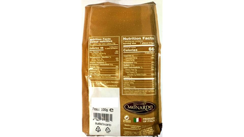 Monardo praline di cioccolato fondente busta gr.100
