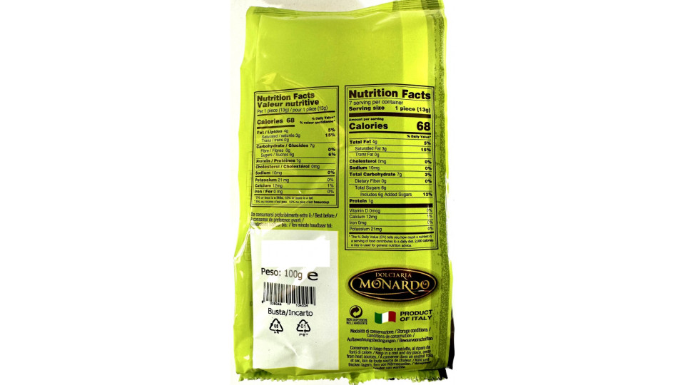 Monardo praline di cioccolato al latte gusto pistacchio busta...