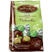 Monardo praline di cioccolato al latte gusto pistacchio busta...