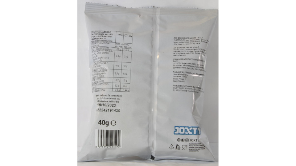 JOXTY chips protein 50% low fat gr.40 Gluten Free