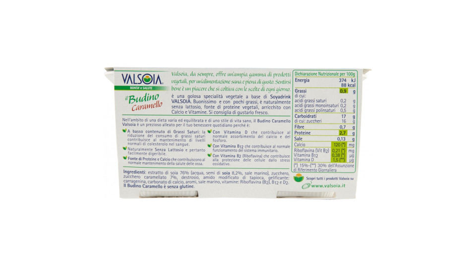 Valsoia Bontà e Salute il Budino Caramello 2 x 115 gr.