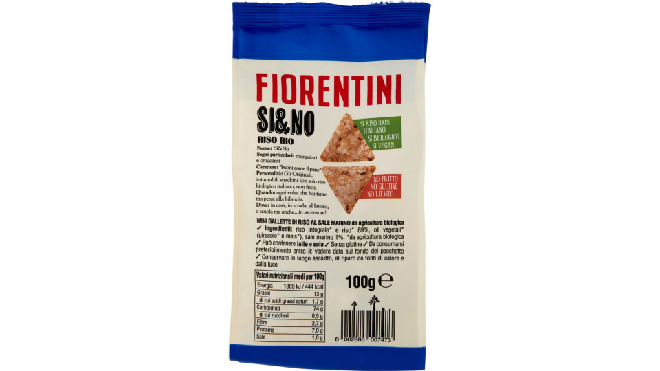 Fiorentini gli Originali Si&No gallette Riso Bio 100 gr.