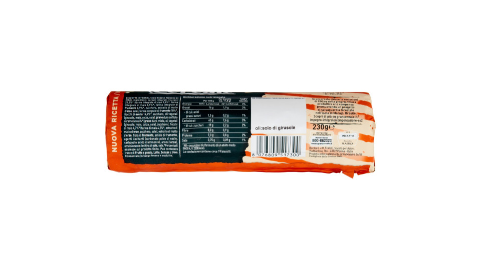 Gran Cereale Riso e Cornflakes Biscotti Tubo 230g