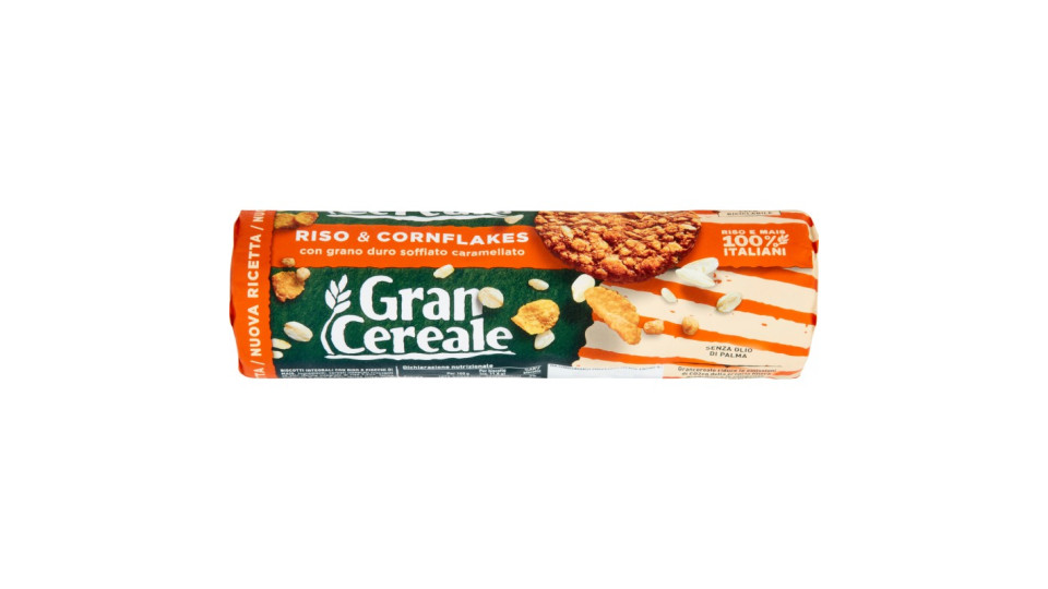 Gran Cereale Riso e Cornflakes Biscotti Tubo 230g