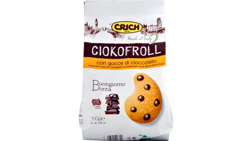 Crich biscotti ciokofroll con gocce di cioccolato gr.300