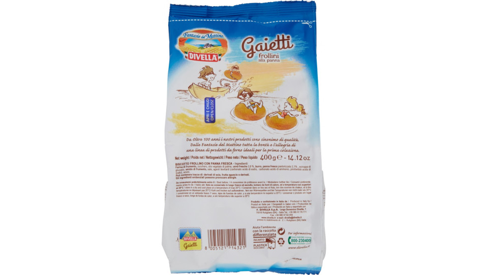 Divella biscotti gaietti alla panna gr.400