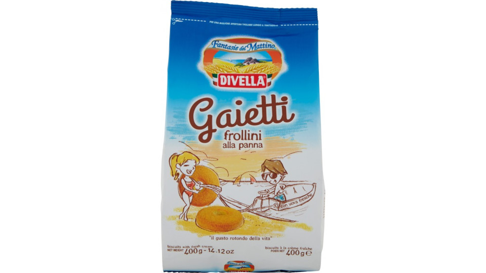 Divella biscotti gaietti alla panna gr.400