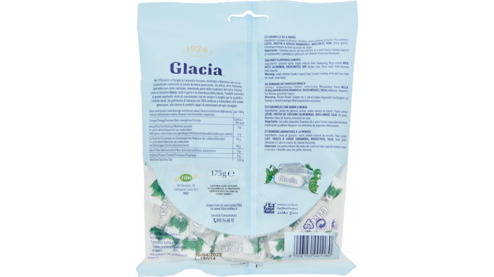 Dal 1926 Perugia Glacia Fida caram.alla alla menta gr.175