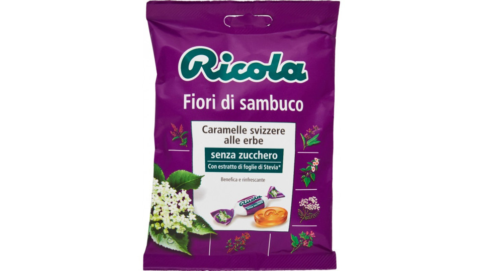 Ricola Fiori di sambuco caramelle alle erbe balsamiche senza...