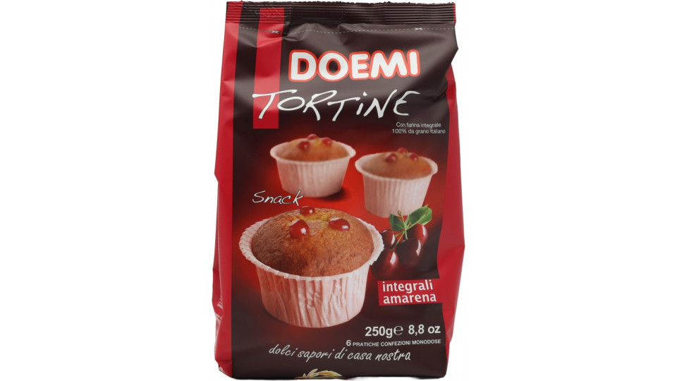 Doemi tortine integrali all'amarena gr.250