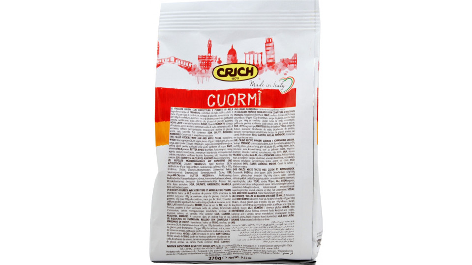 Crich biscotti cuormi con confettura e pezzi di mela gr.270