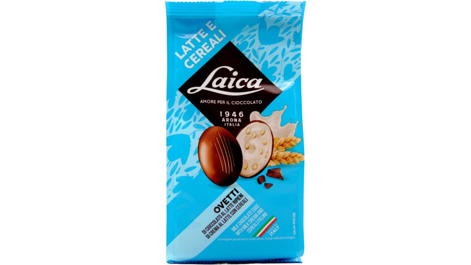 Laica ovetti cioccolato latte e cereali gr.120