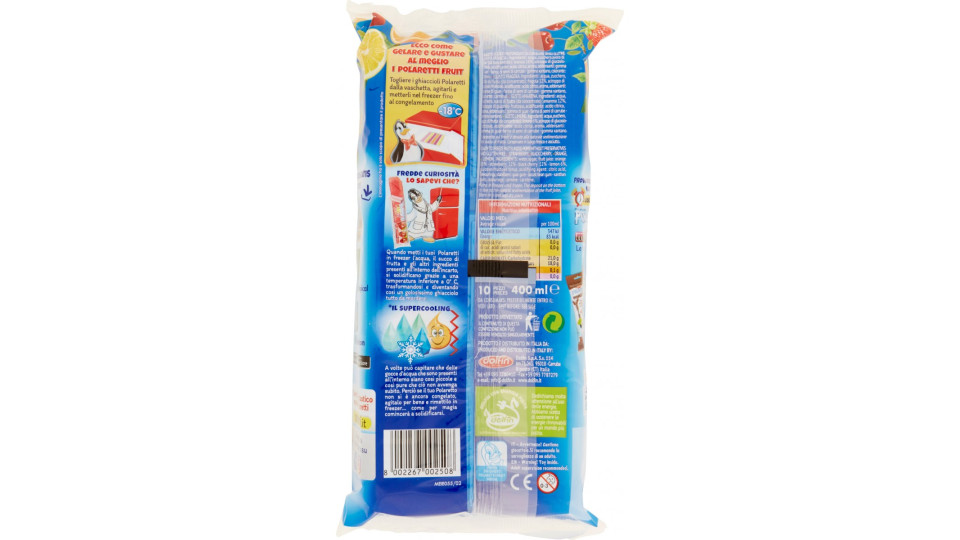 Polaretti fruit blister x10 da ml.400