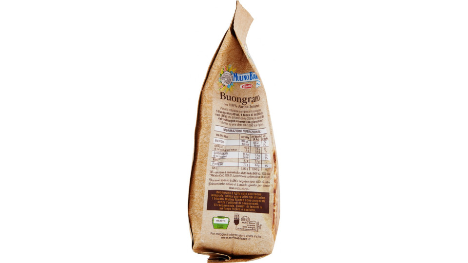 Mulino Bianco Buongrano biscotti con 100% Farina Integrale...