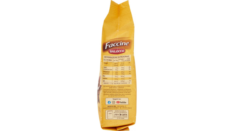 Balocco biscotti faccine gr.350