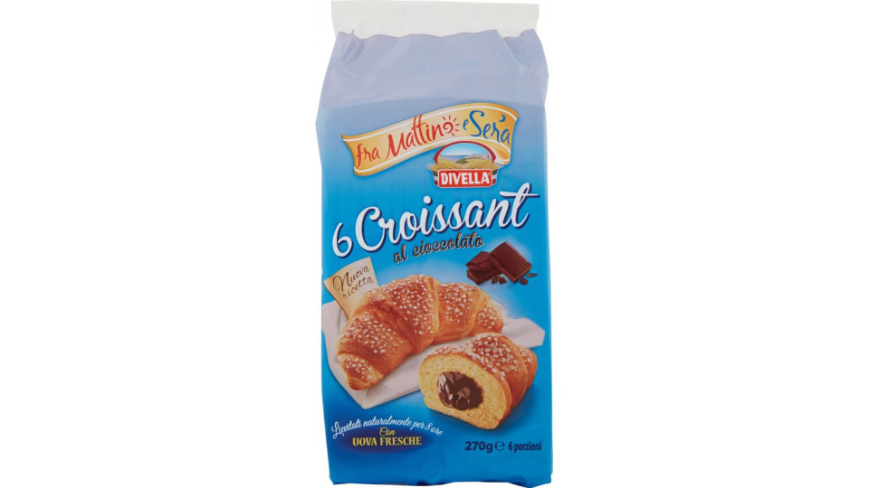 Divella fra Mattino e Sera 6 Croissant al cioccolato 270 gr.