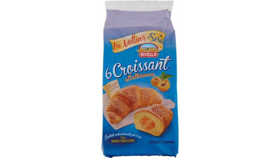 Divella fra Mattino e Sera 6 Croissant all'albicocca 270 gr.